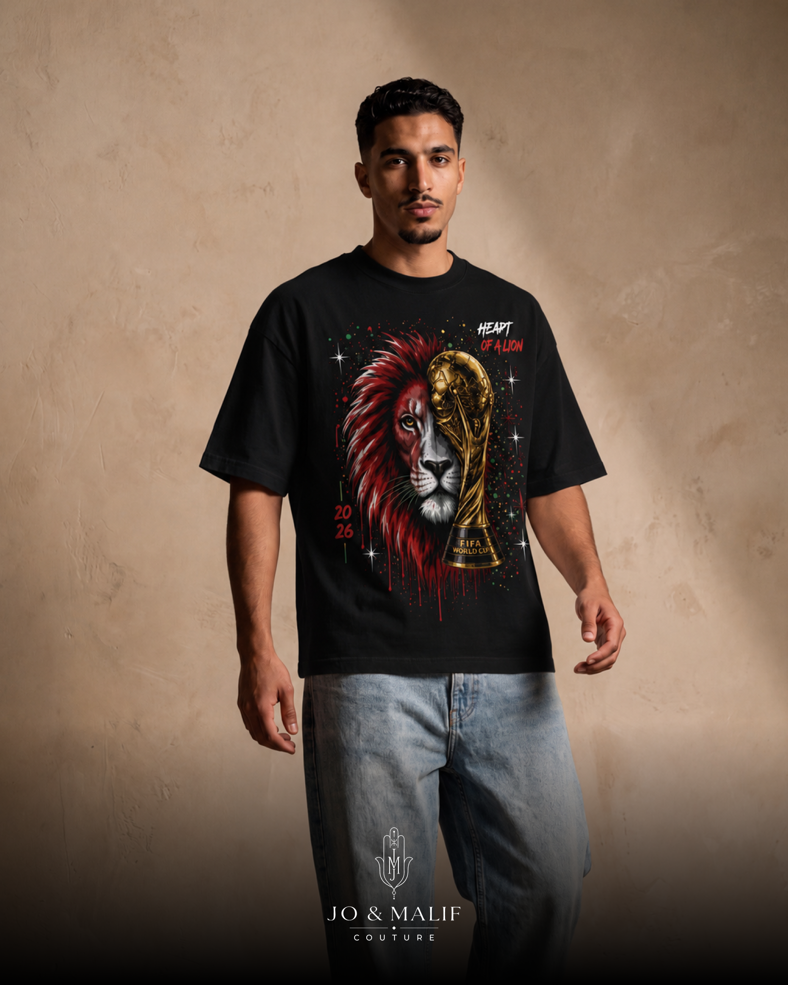 Over Size unisex Lion- Black