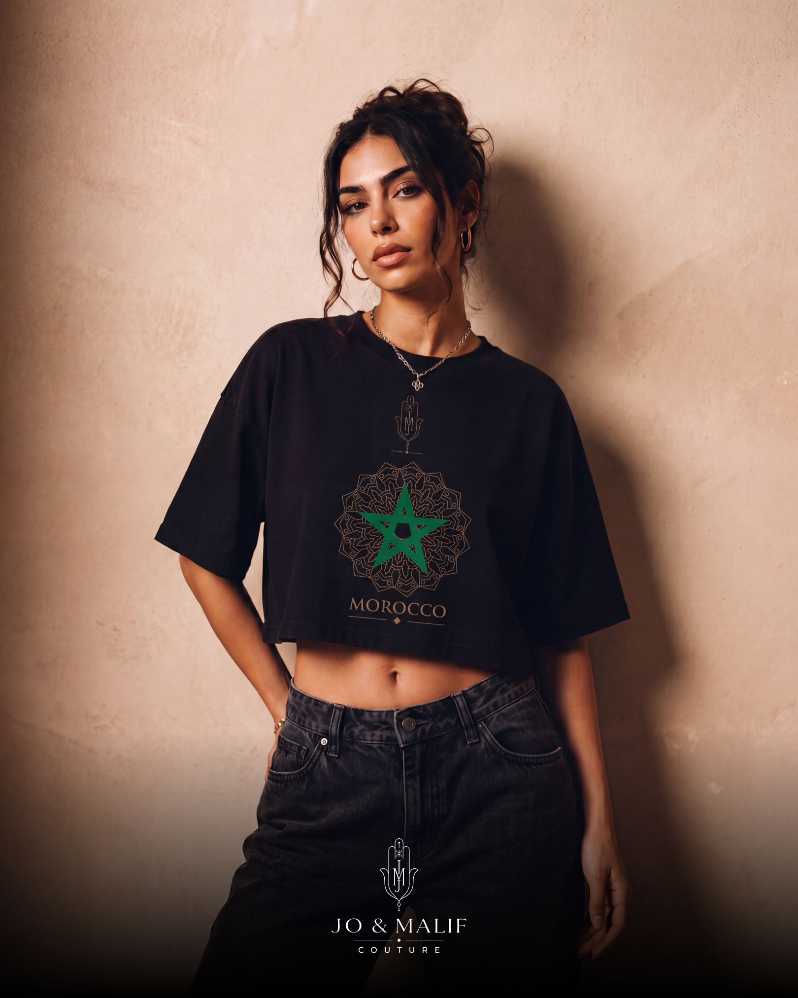 Crop Top Morocco- Black